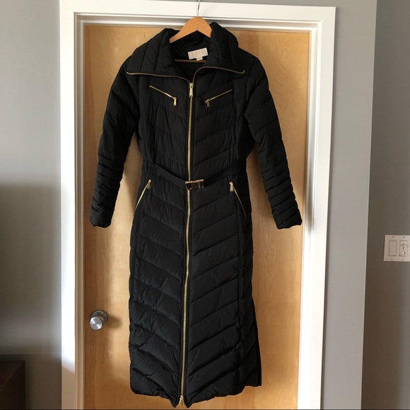 michael kors long padded coat